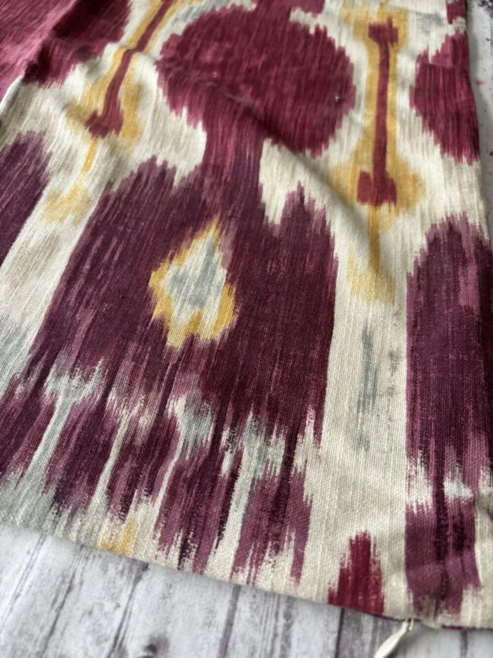 Pottery Barn Inez Ikat Large 24” Pillow Cover Sham Red Ivory